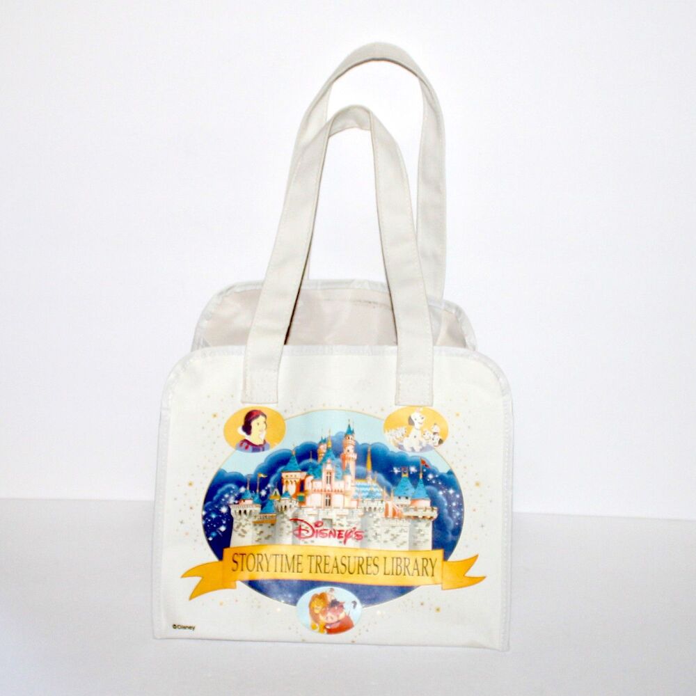 Vintage Disney Storytime Treasures Library Tote Bag white canvas BAG ONLY